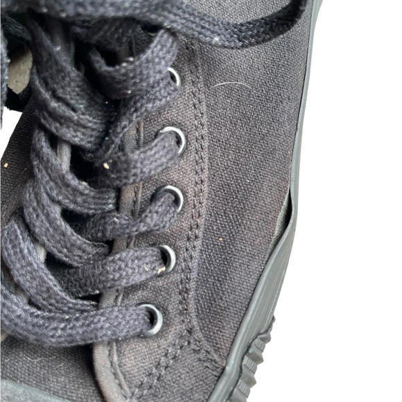 PF Flyers High Top Sandlot Canvas Sneakers Black- Green White Logo Men’s 10 - Picture 4 of 8